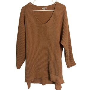 American Eagle Outfitters Oversized Tan V-Neck Sweater